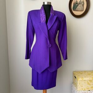 Vintage RARE 1980s purple power suit - Margi Kent